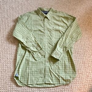 TOMMY HILFIGER mens plaid button up shirt - size XL
